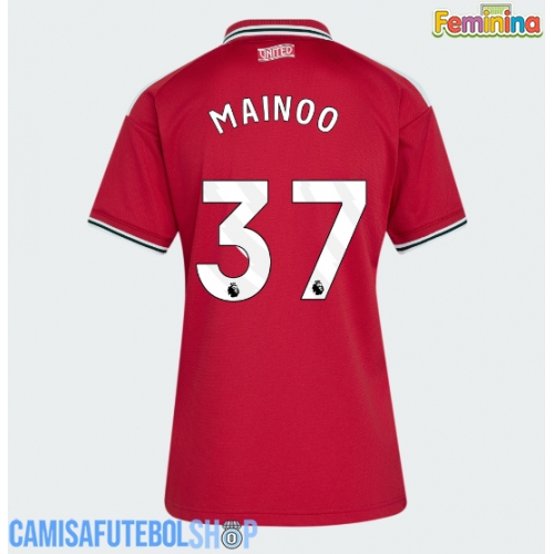 Camisa de time de futebol Manchester United Kobbie Mainoo #37 Replicas 1º Equipamento Feminina 2026-27 Manga Curta